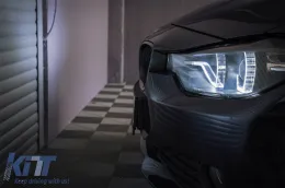 Angel Eyes LED DRL Фарове DRL подходящи за BMW 3 Series F30 F31 Sedan Touring (10.2011-05.2015) Черен-image-6085035