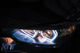 Angel Eyes LED DRL Фарове DRL подходящи за BMW 3 Series F30 F31 Sedan Touring (10.2011-05.2015) Черен-image-6085039