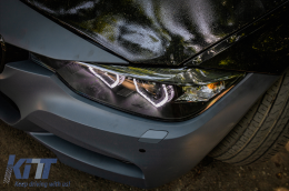Angel Eyes LED DRL Фарове DRL подходящи за BMW 3 Series F30 F31 Sedan Touring (10.2011-05.2015) Черен-image-6094068
