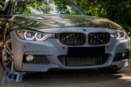 Angel Eyes LED DRL Фарове DRL подходящи за BMW 3 Series F30 F31 Sedan Touring (10.2011-05.2015) Черен-image-6094080