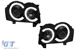 Angel Eyes LED fényszóró Jeep Grand Cherokee WK (2005-2008), fekete-image-6090001