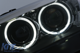 Angel Eyes LED-Scheinwerfer für BMW X3 F25 SUV 2010-07.2014 Schwarz-image-6098974