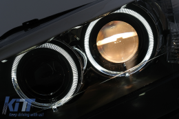 Angel Eyes LED-Scheinwerfer für BMW X3 F25 SUV 2010-07.2014 Schwarz-image-6098976