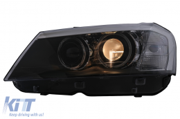 Angel Eyes LED-Scheinwerfer für BMW X3 F25 SUV 2010-07.2014 Schwarz-image-6098977
