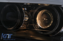 Angel Eyes LED-Scheinwerfer für BMW X3 F25 SUV 2010-07.2014 Schwarz-image-6098979