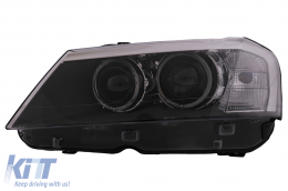Angel Eyes LED-Scheinwerfer für BMW X3 F25 SUV 2010-07.2014 Schwarz-image-6098980