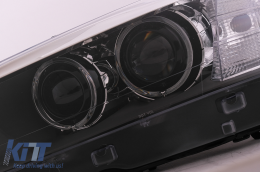 Angel Eyes LED-Scheinwerfer für BMW X3 F25 SUV 2010-07.2014 Schwarz-image-6098982