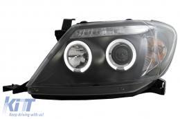 Angel Eyes Phares Dual Halo Jantes pour Toyota Hilux 05-11 Clignotant Noir-image-6079475