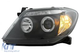 Angel Eyes Phares Dual Halo Jantes pour Toyota Hilux 05-11 Clignotant Noir-image-6079479