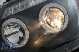 Angel Eyes Phares Dual Halo Jantes pour Toyota Hilux 05-11 Clignotant Noir-image-6079486