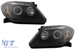 Angel Eyes Phares Dual Halo Jantes pour Toyota Hilux 05-11 Clignotant Noir-image-6079491