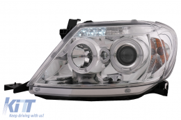 Angel Eyes Phares Dual Halo Jantes pour Toyota Hilux 2005-2011 Chrome-image-6095758