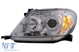 Angel Eyes Phares Dual Halo Jantes pour Toyota Hilux 2005-2011 Chrome-image-6095761