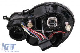 Angel Eyes Phares Jantes Halo pour VW Polo 9N 11.2001-04.2005 Noir-image-6077072