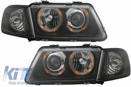 image-16-Angel Eyes Phares pour AUDI A3 8L 09.1996-08.2000 Noir LHD RHD indicateur