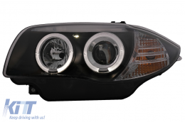 Angel Eyes Phares pour BMW Série 1 E81 E82 E87 E88 2004-2011 Noir-image-6088632