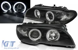 image-22-Angel Eyes Phares pour BMW Série 3 E46 LCI Coupé Cabrio 04.2003-2006 Noir