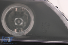 Angel Eyes Phares pour BMW Série 5 E60 E61 2004-2007 DAYLINE LED Noir-image-6089582