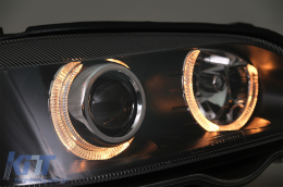 Angel Eyes Phares pour Opel Vauxhall Astra G 1997-2004 Jantes Halo Lampes Noir-image-59764