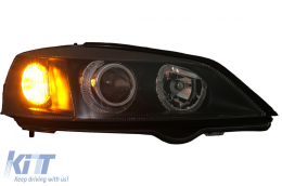 Angel Eyes Phares pour Opel Vauxhall Astra G 1997-2004 Jantes Halo Lampes Noir-image-6083908