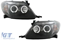 image-46-Angel Eyes Prednja svijetla Dual Halo naplatci prikladni za Toyotu Hilux (2005-2011) crna
