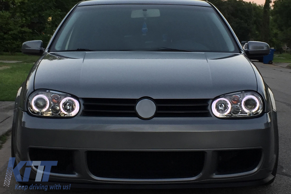 Angel Eyes Scheinwerfer Dual Halo Felgen für Golf 4 09.9709.03 Chrom LHD oder RHD