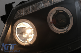 Angel Eyes Scheinwerfer Dual Halo Felgen für Toyota Hilux 2005-2011 Schwarz-image-6079484