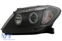 Angel Eyes Scheinwerfer Dual Halo Felgen für Toyota Hilux 2005-2011 Schwarz-image-6079492