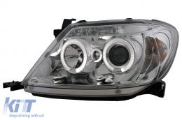 Angel Eyes Scheinwerfer Dual Halo Felgen für Toyota Hilux 2005–2011 Chrom-image-6095754