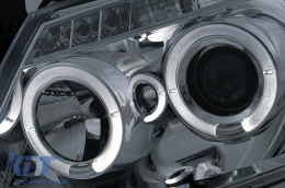 Angel Eyes Scheinwerfer Dual Halo Felgen für Toyota Hilux 2005–2011 Chrom-image-6095755