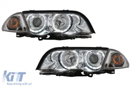 image-37-Angel Eyes Scheinwerfer für BMW 3er E46 Limousine Touring 05.1998–08.2001 Chrom