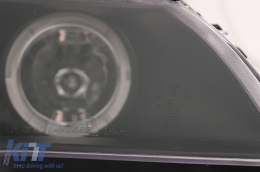 Angel Eyes Scheinwerfer für BMW 5er E60 E61 2004-2007 DAYLINE LED Schwarz-image-6089582