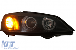 Angel Eyes Scheinwerfer für Opel Vauxhall Astra G 1997-2004 Halo-Felgen Lampen Schwarz-image-6083908