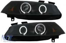 image-32-Angel Eyes Scheinwerfer für Renault Megane II 2002-2008 Schwarz