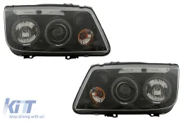 image-6-Angel Eyes Scheinwerfer für VW Bora 09.1998-07.2005 Schwarz Halogen Headlights