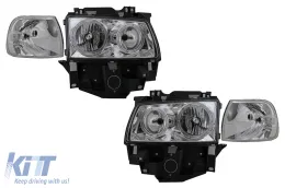 image-50-Angel Eyes Scheinwerfer für VW Transporter T4 BUS 08.1996-03.2003 Chrom Headlights