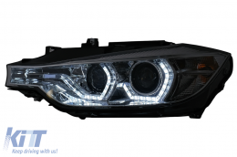 Angel Eyes Scheinwerfer LED TFL für BMW 3er F30 F31 10.2011-05.2015 Chrom-image-6099997