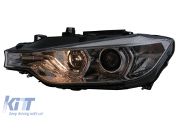 Angel Eyes Scheinwerfer LED TFL für BMW 3er F30 F31 10.2011-05.2015 Chrom-image-6100001