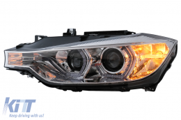 Angel Eyes Scheinwerfer LED TFL für BMW 3er F30 F31 10.2011-05.2015 Chrom-image-6100008