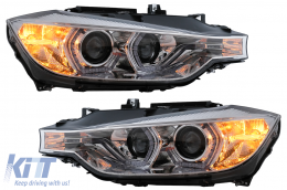 Angel Eyes Scheinwerfer LED TFL für BMW 3er F30 F31 10.2011-05.2015 Chrom-image-6100009