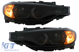 Angel Eyes Xenon-Scheinwerfer für BMW 3er F30 F31 Limousine Touring 10.2011-05.2015 Schwarz-image-6099502