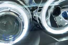 Фарове Angel Eyes подходящи за BMW 1 Series E81 E82 E87 E88 (2004-2011) 2 Halo Джанти Черен-image-6060718