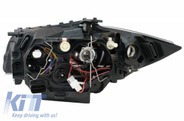 Фарове Angel Eyes подходящи за BMW 1 Series E81 E82 E87 E88 (2004-2011) 2 Halo Джанти Черен-image-6060722