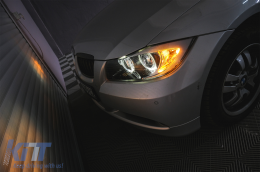 Фарове с Angel Eyes , подходящи за BMW 3 Series E90 Sedan E91 Touring (03.2005-2011) Черен-image-6085093