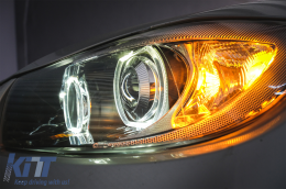 Фарове с Angel Eyes , подходящи за BMW 3 Series E90 Sedan E91 Touring (03.2005-2011) Черен-image-6085094