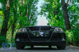 Фарове с Angel Eyes , подходящи за BMW 3 Series E90 Sedan E91 Touring (03.2005-2011) Черен-image-6093669