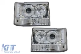 image-78-Фарове с Angel Eyes , подходящи за Jeep Grand Cherokee I ZJ (1993-1998) Хром