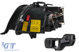 Angel Eyes Ксенон Фарове подходящи за Audi A6 4B C5 (06.2001-05.2004) LHD или RHD Черен-image-6079310