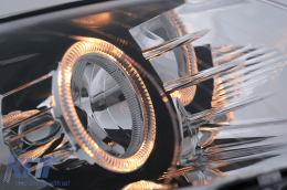 Фарове с Angel Eyes , подходящи за VW Passat B6 3C (03.2005-2010) Хром LHD или RHD-image-6093548