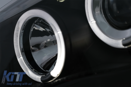 Фарове с Angel Eyes подходящи за BMW 1 Series E81 E82 E87 E88 (2004-2011) Черен-image-6088634